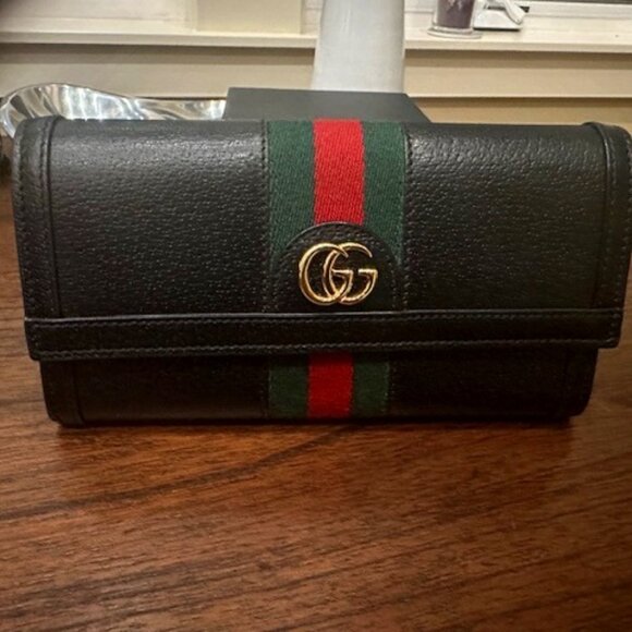 Gucci Ophidia Leather Wallet - Picture 1 of 9